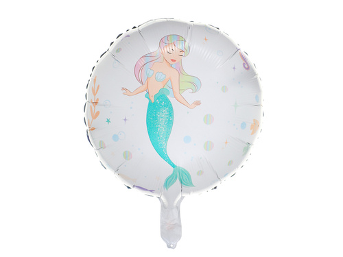 Mermaid Round Foil Balloon - 45 cm - 1 pc