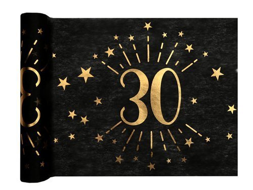 Metallic 30th birthday table runner - 30 x 500 cm - 1 pc