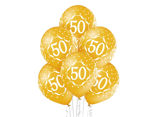 Metallic balloons 50 - 12" - 6 pcs