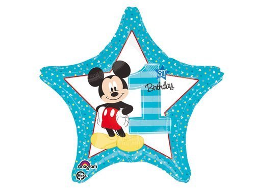 Mickey 1st Birthday Foil Balloon - 43 cm - 1 pc