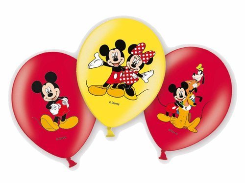 Mickey Mouse Latex Balloons - 27 cm - 6 pcs