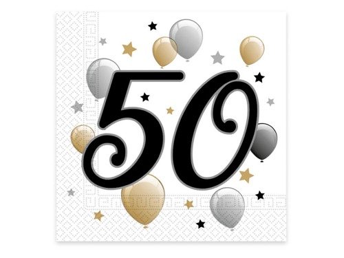 Milestone 50th Luncheon Napkins 33cm - 20 pcs