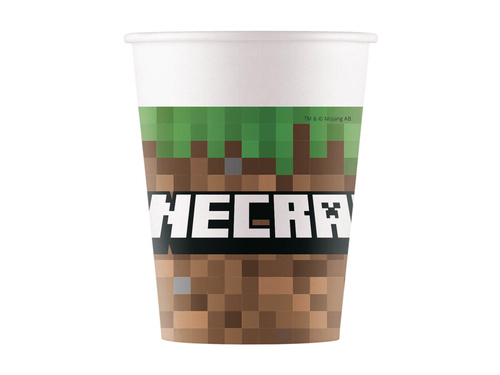 Minecraft Paper Cups - 200 ml - 8 pcs