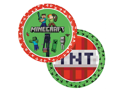 Minecraft Paper Plates - 23 cm - 8 pcs