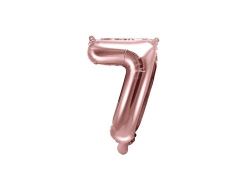 Mini Shape Number 7 Rose Gold Foil Balloon - 35 cm - 1 pc