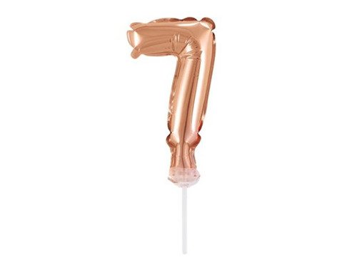 Mini Shape Number 7 Rose Pink Foil Balloon - 13 cm - 1 pc