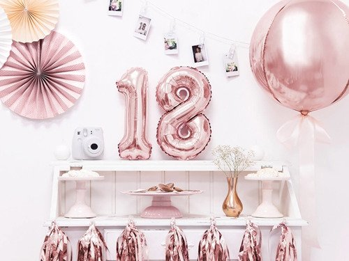 Mini Shape Number 8 Rose Gold Foil Balloon - 35 cm - 1 pc