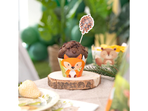 Muffin wrappers Forest friends 7,5 x 6 cm, 6 pcs