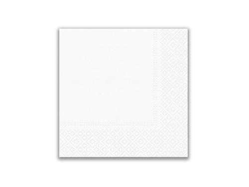 Napkins 3 layers 33 cm, white, 20 pcs