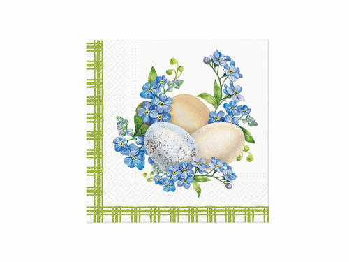 Napkins Eggs in forget-me-nots - 33 cm - 20 pcs