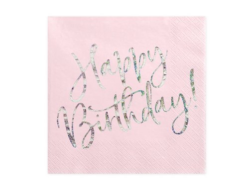 Napkins Happy Birthday - 33 cm - 20 pcs