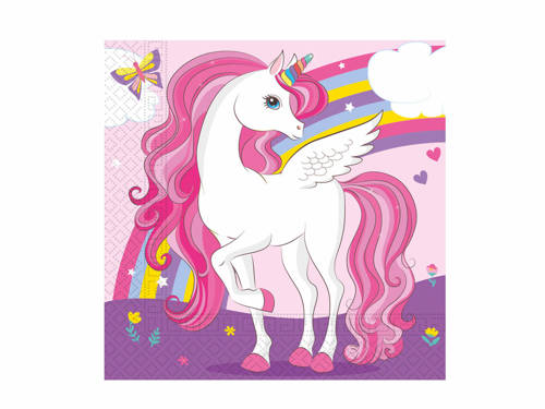 Napkins Unicorn - 33 cm - 20 pcs