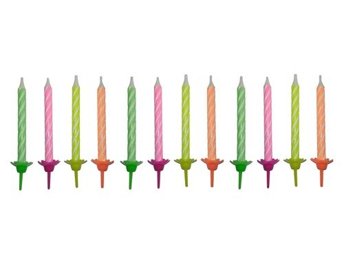 Neon Candles - 24 pcs