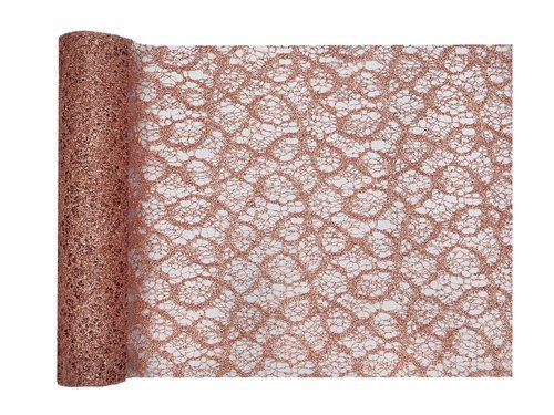 Non woven polyester table runner rose gold