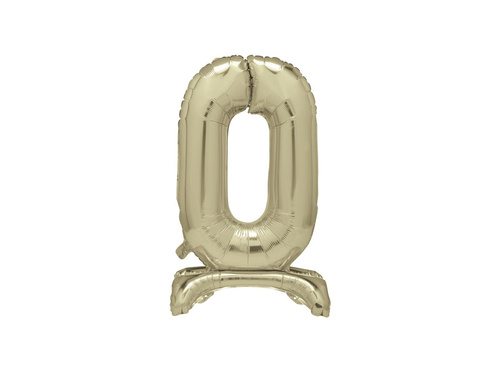 Number 0 Gold Standing Foil Balloon - 76 cm - 1 pc