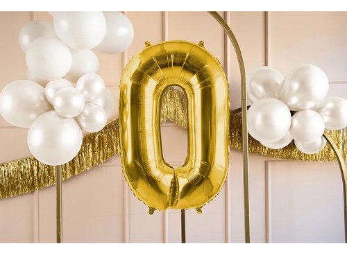 Number 0 gold SuperShape Foil Balloon - 86 cm - 1 pc