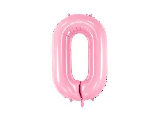 Number 0 pink SuperShape Foil Balloon - 86 cm - 1 pc