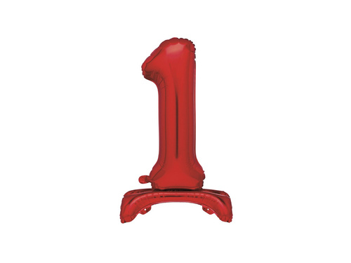 Number 1 Red Standing Foil Balloon - 76 cm - 1 pc