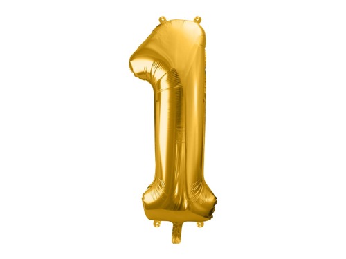 Number 1 gold SuperShape Foil Balloon - 86 cm - 1 pc