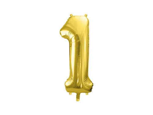 Number 1 gold SuperShape Foil Balloon - 86 cm - 1 pc