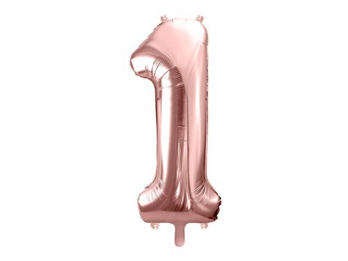 Number 1 rosegold SuperShape Foil Balloon - 86 cm - 1 pc