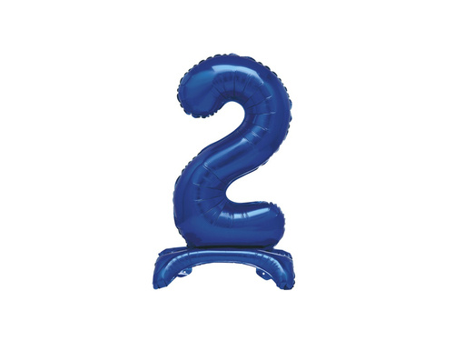 Number 2 Blue Standing Foil Balloon - 76 cm - 1 pc