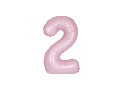 Number 2 Lovely Pink Foil Balloon - 86 cm - 1 pc