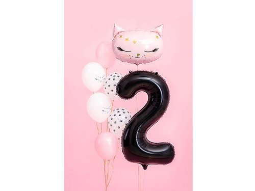 Number 2 black SuperShape Foil Balloon - 86 cm - 1 pc