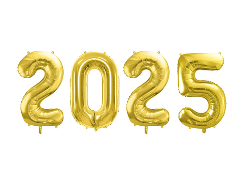 Number 2025 gold SuperShape Foil Balloon - 72 cm - 4 pc