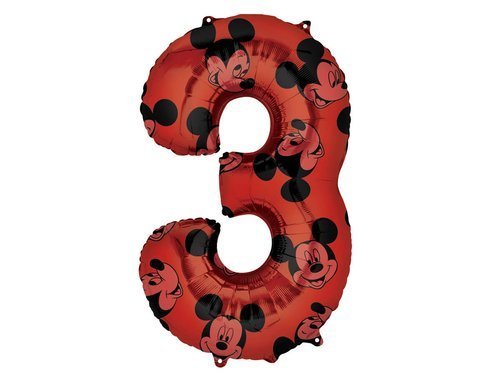 Number 3 Balloons SuperShape Foil Balloon - 43 cm x 66 cm - 1 pc