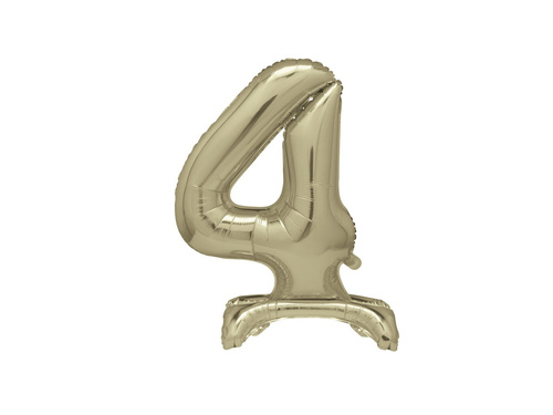 Number 4 Gold Standing Foil Balloon - 76 cm - 1 pc