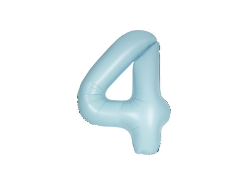 Number 4 Powder Blue Foil Balloon - 86 cm - 1 pc