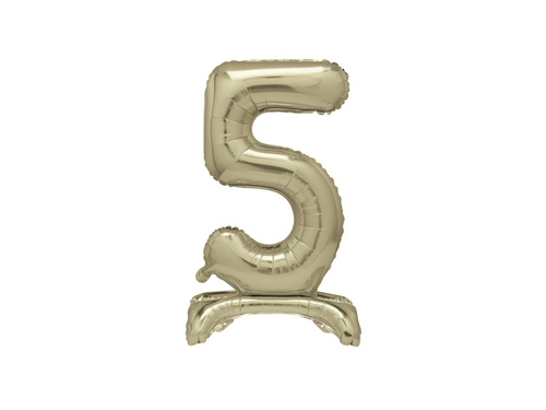 Number 5 Gold Standing Foil Balloon - 76 cm - 1 pc