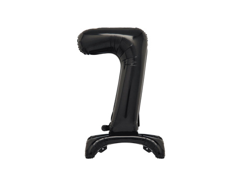 Number 7 Black Standing Foil Balloon - 76 cm - 1 pc