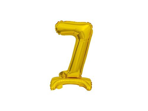 Number 7 Gold Standing Foil Balloon - 38 cm - 1 pc