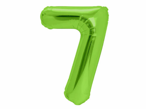 Number 7 Green Foil Balloon - 100 cm - 1 pc