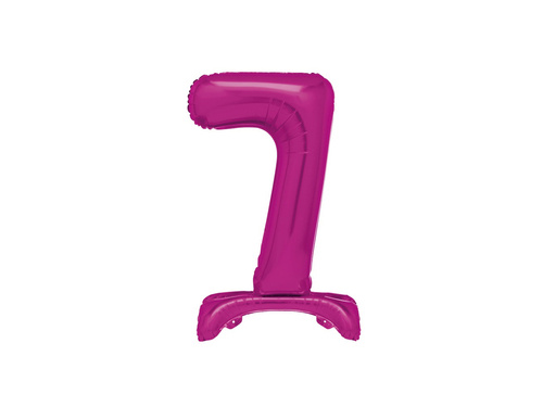 Number 7 Hot Pink Standing Foil Balloon - 76 cm - 1 pc