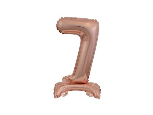 Number 7 Rose Gold Standing Foil Balloon - 38 cm - 1 pc