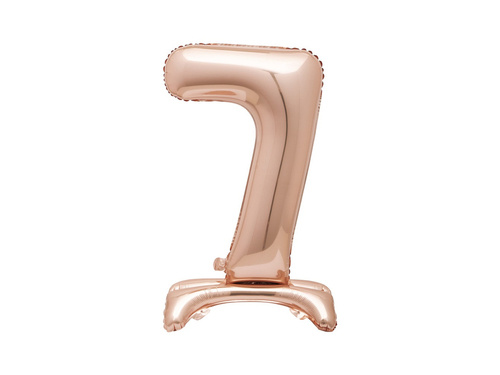 Number 7 Rose Gold Standing Foil Balloon - 76 cm - 1 pc