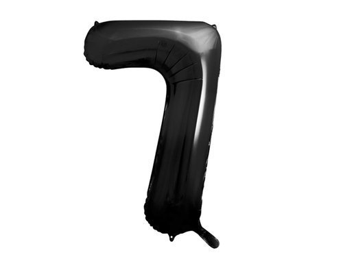 Number 7 black SuperShape Foil Balloon - 86 cm - 1 pc