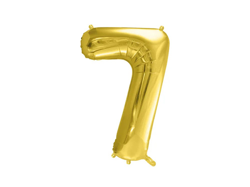 Number 7 gold SuperShape Foil Balloon - 86 cm - 1 pc