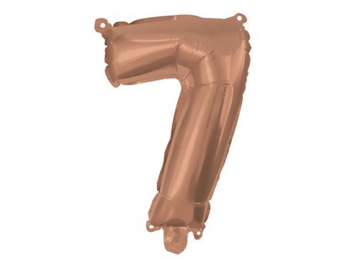 Number 7 rose gold Foil Balloon - 96 cm - 1 pc