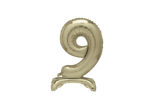 Number 9 Gold Standing Foil Balloon - 76 cm - 1 pc