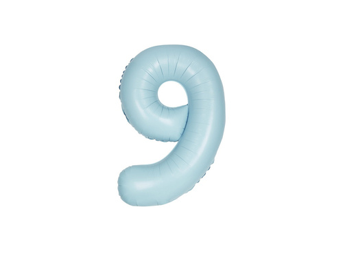 Number 9 Powder Blue Foil Balloon - 86 cm - 1 pc