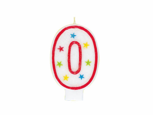 Numeral birthday candle "0" - 1 pc