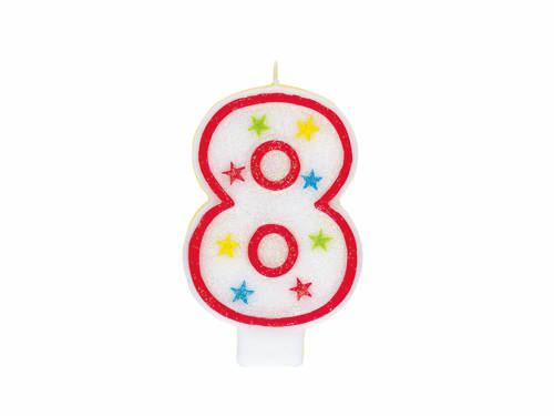 Numeral birthday candle "8" - 1 pc