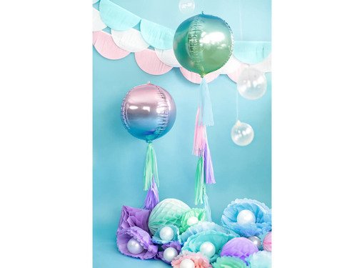 Ombré Orbz Blue & Green Foil Balloon - 35 cm - 1 pc