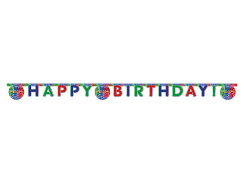 PJ Masks Happy Birthday banner - 200 cm