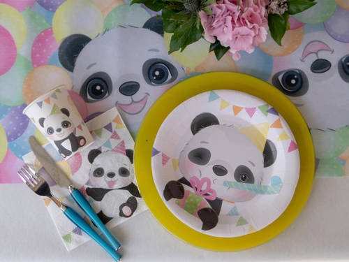 Panda Plates - 22,5 cm - 10 pcs