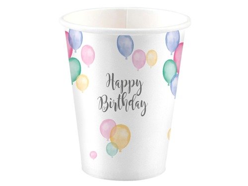 Paper Cups Balloons - 250 ml - 8 pcs